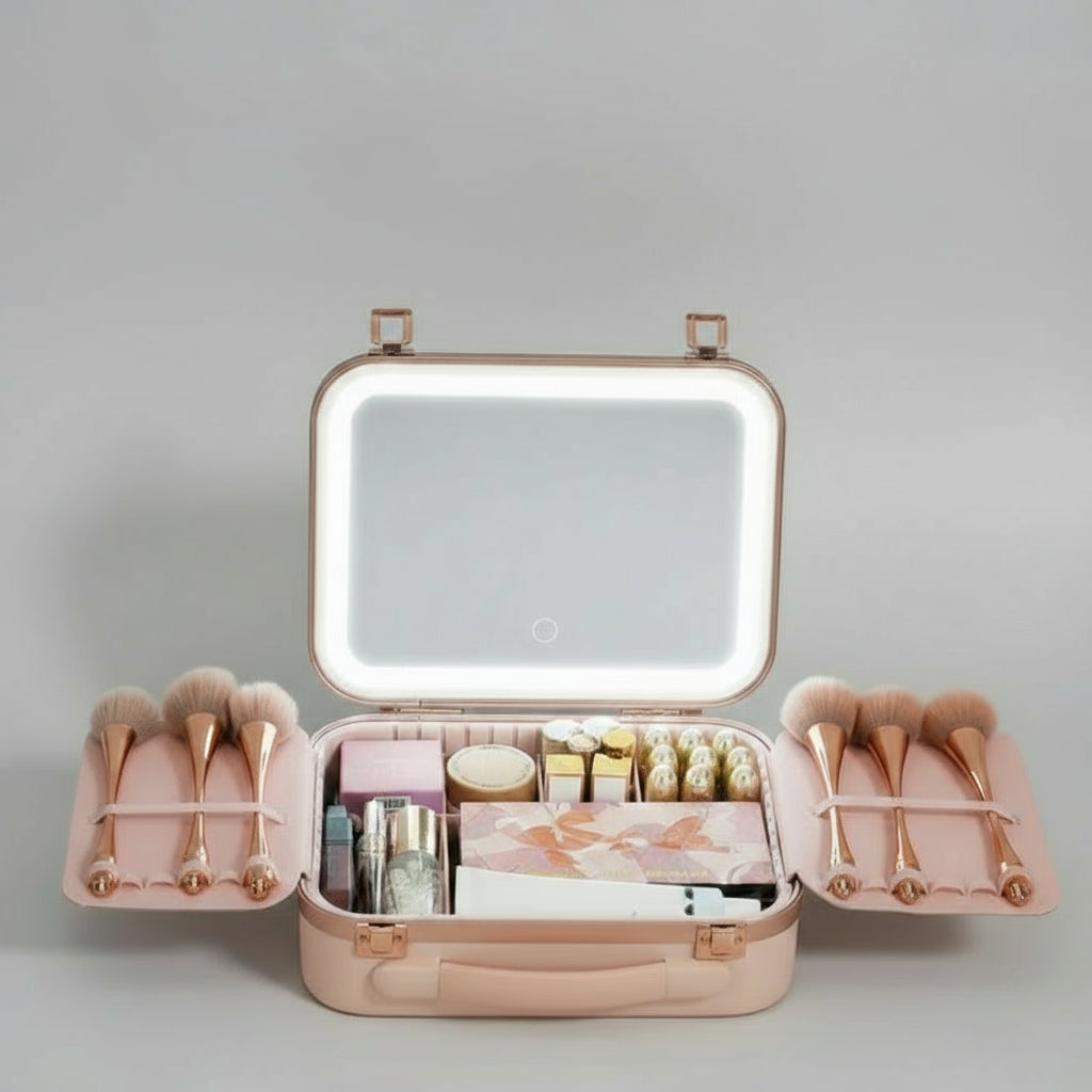 Lighted Mirror Large Cosmetics Storage Box