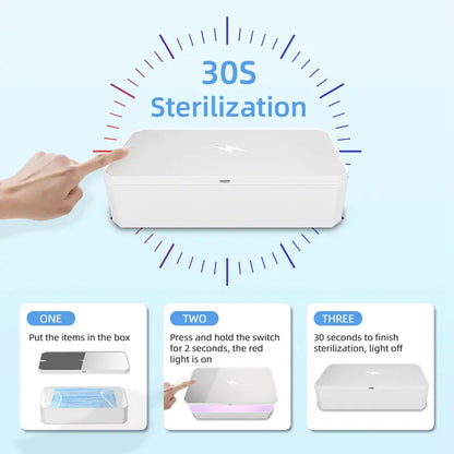 UVC Sterilization Box with Handheld Makeup Mirror