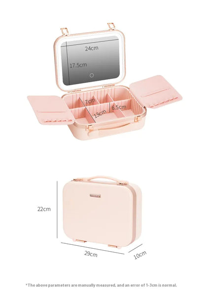 Lighted Mirror Large Cosmetics Storage Box