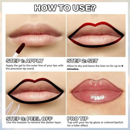 Peel Off Long Wear Lip Liner Stain