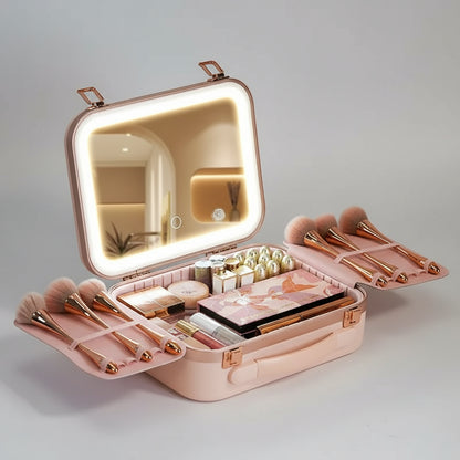 Lighted Mirror Large Cosmetics Storage Box
