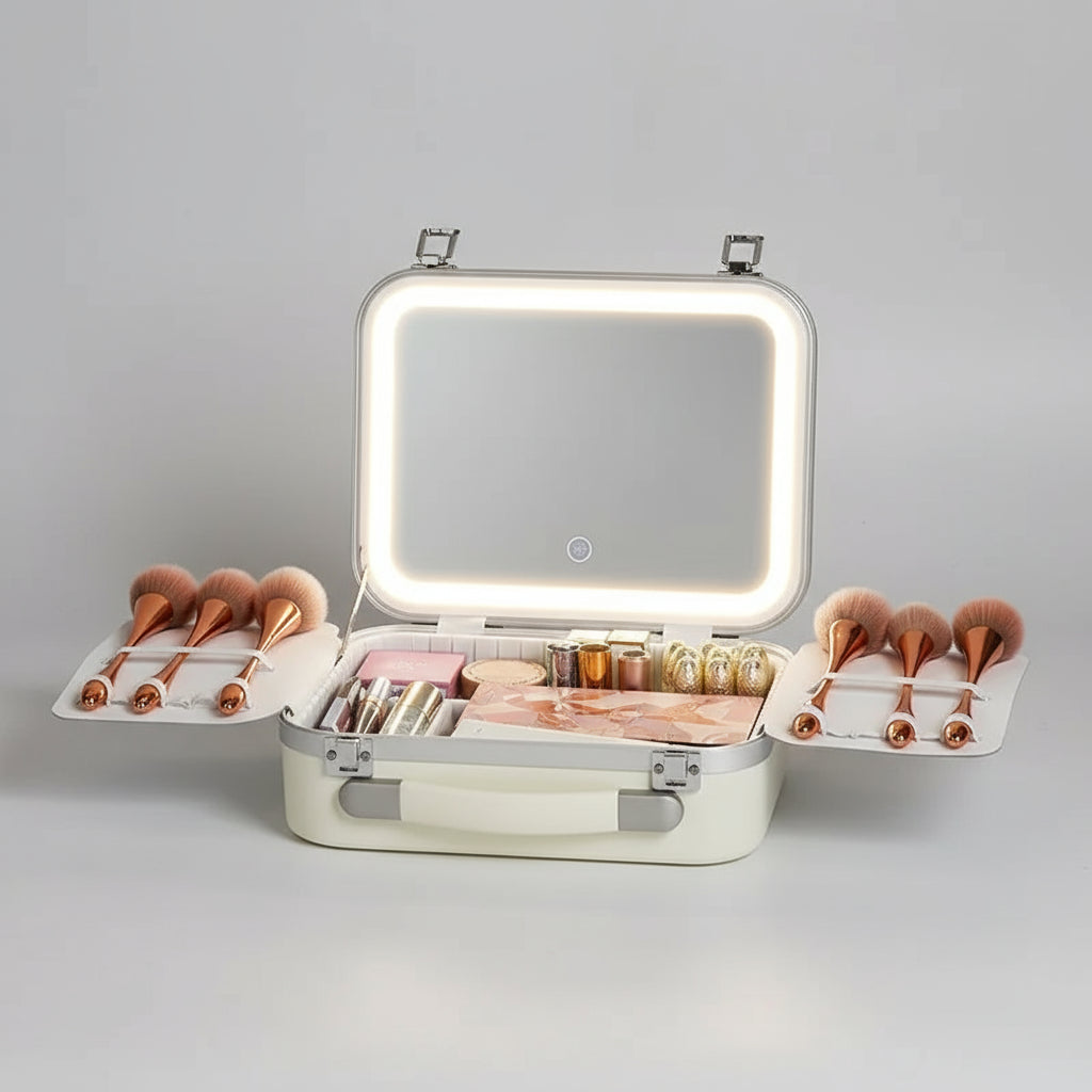 Lighted Mirror Large Cosmetics Storage Box