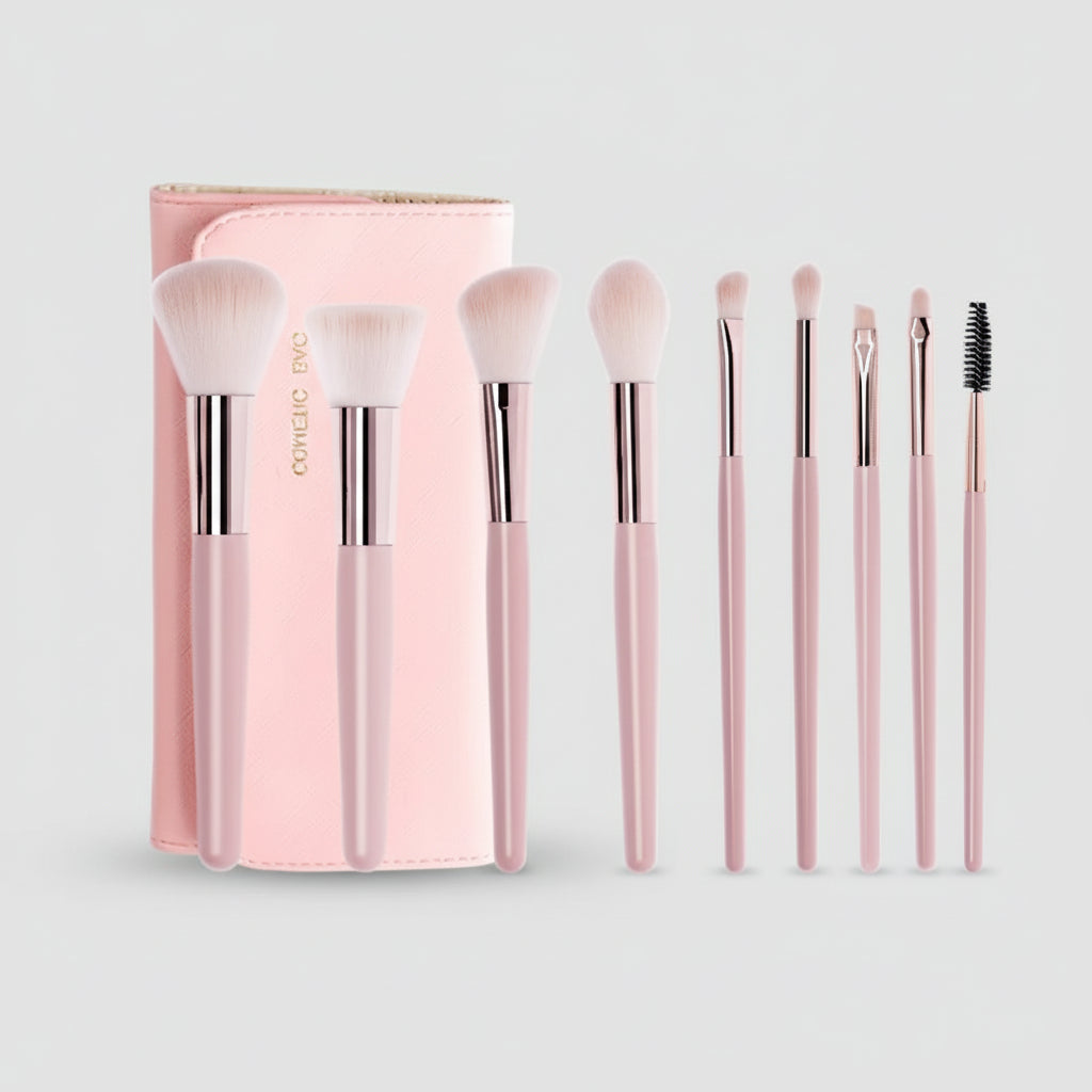 Refined Brush Set with Travel Pouch