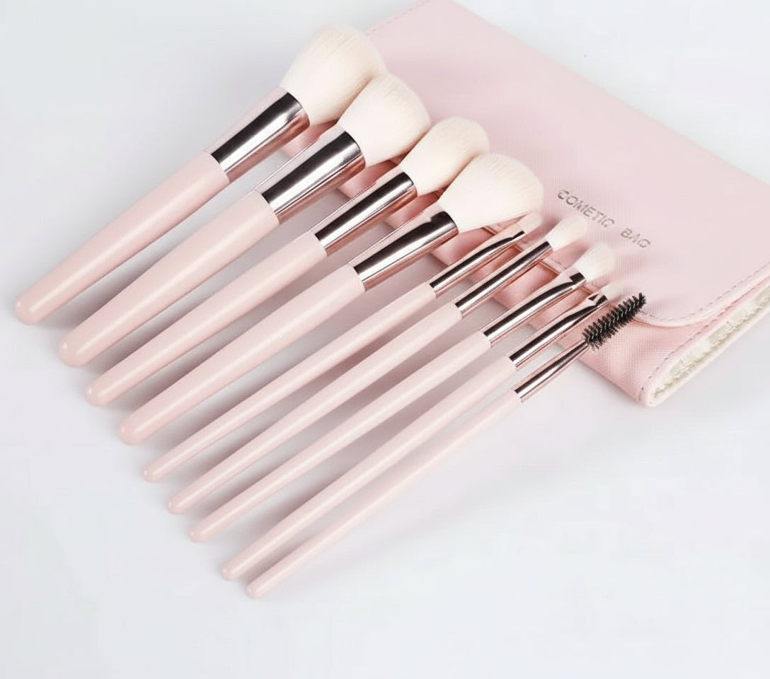 Refined Brush Set with Travel Pouch